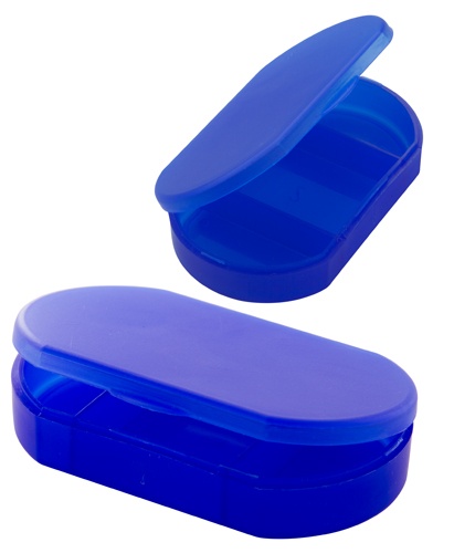 Logo trade promotional merchandise picture of: pillbox AP731911-06 dark blue