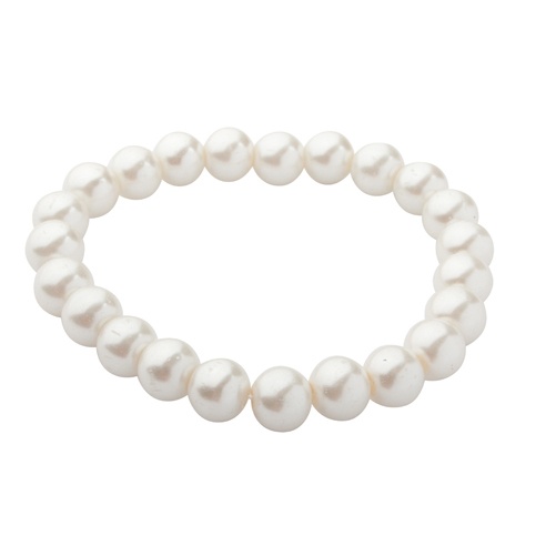 Logo trade promotional item photo of: Bracelet with pearls AP791467-01, valge
