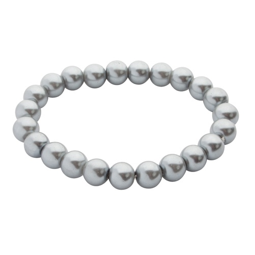 Logo trade advertising product photo of: bracelet with pearls, silver