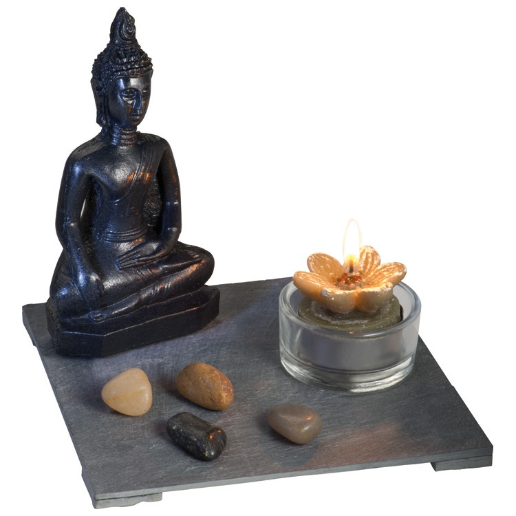 Logo trade promotional products picture of: Buddha set 'dubai' grey, Grey