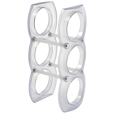 Logotrade promotional gift picture of: Plastic wine rack  MONTEGO BAY, white
