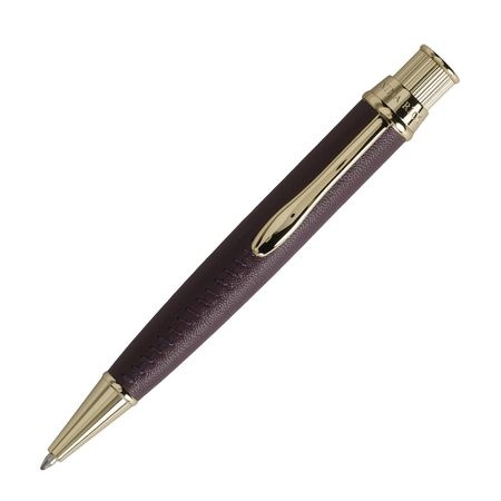 Logo trade promotional giveaways picture of: Ballpoint pen Evidence Leather Burgundy