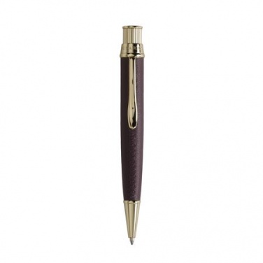 Logo trade promotional gifts image of: Ballpoint pen Evidence Leather Burgundy