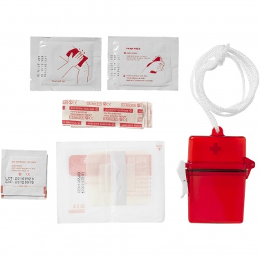 Logo trade promotional products image of: Haste 10-piece first aid kit, red