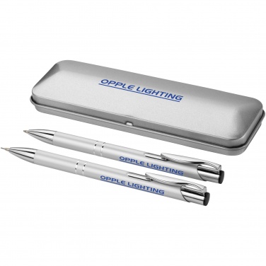 Logo trade promotional giveaways picture of: Dublin pen set, gray