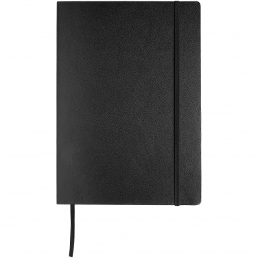 Logo trade business gift photo of: Executive A4 hard cover notebook, black