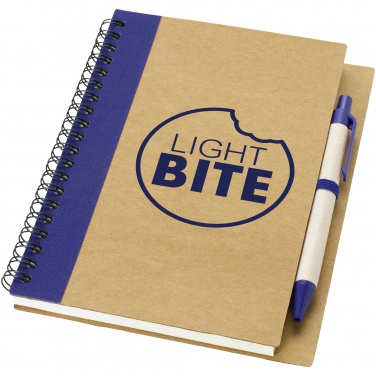 Logo trade promotional product photo of: Priestly notebook with pen, blue