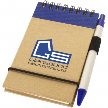 Logo trade promotional items image of: Zuse jotter with pen, blue