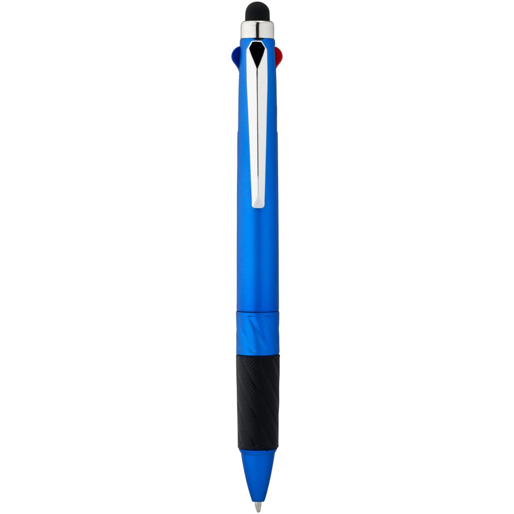 Logo trade promotional item photo of: Burnie multi-ink stylus ballpoint pen, blue