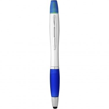 Logotrade promotional merchandise image of: Nash stylus ballpoint pen and highlighter, blue