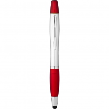 Logotrade promotional giveaway picture of: Nash stylus ballpoint pen and highlighter, red