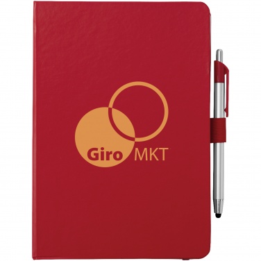 Logo trade advertising product photo of: Crown A5 Notebook and stylus ballpoint Pen, red