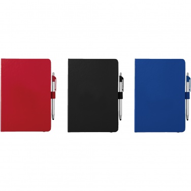 Logotrade corporate gift picture of: Crown A5 Notebook and stylus ballpoint Pen, red