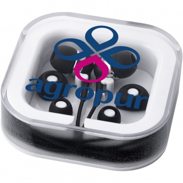 Logo trade promotional merchandise picture of: Sargas earbuds, black