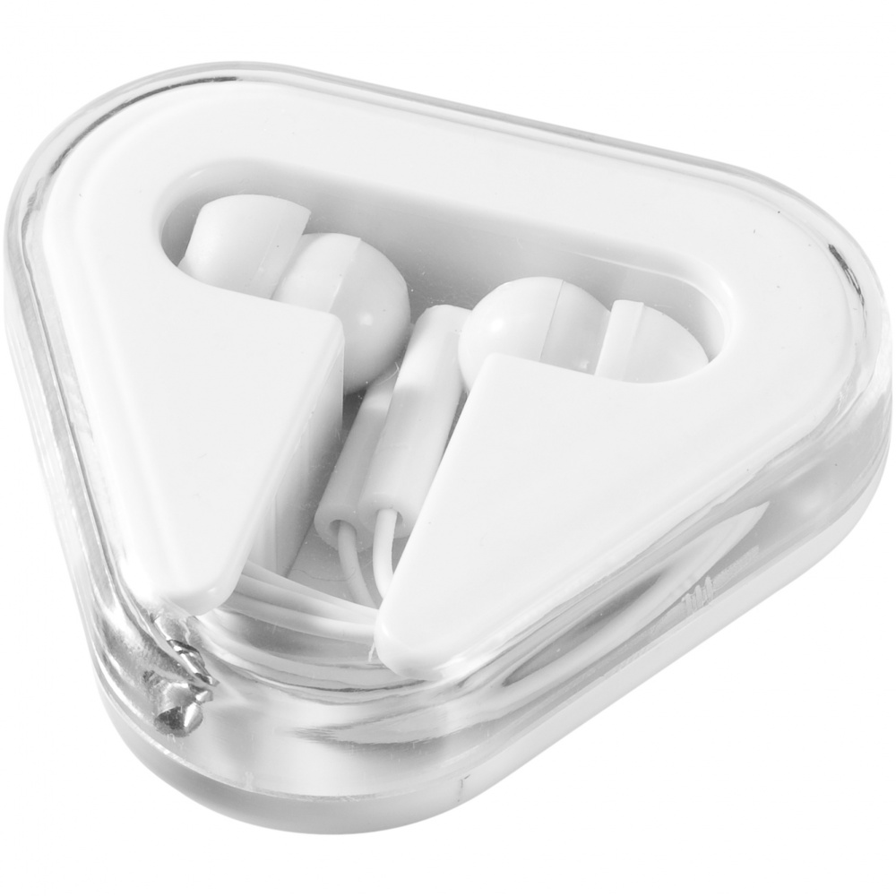 Logo trade promotional giveaway photo of: Rebel earbuds, white
