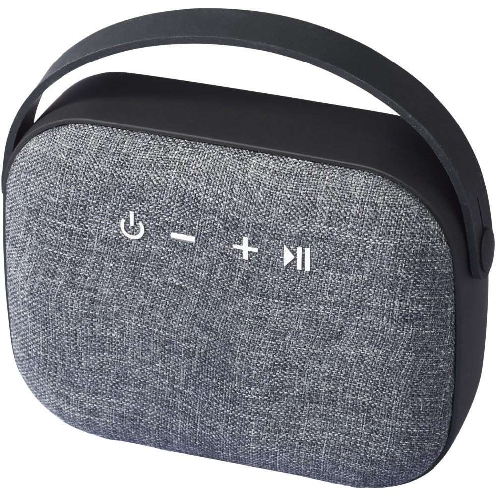 Logo trade advertising products image of: Woven Fabric Bluetooth® Speaker, grey