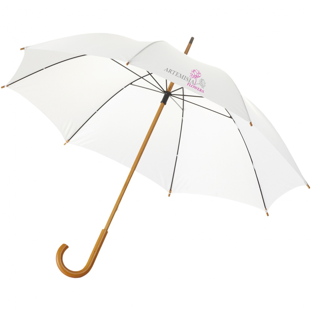 Logo trade corporate gifts image of: 23'' Jova Classic umbrella, white