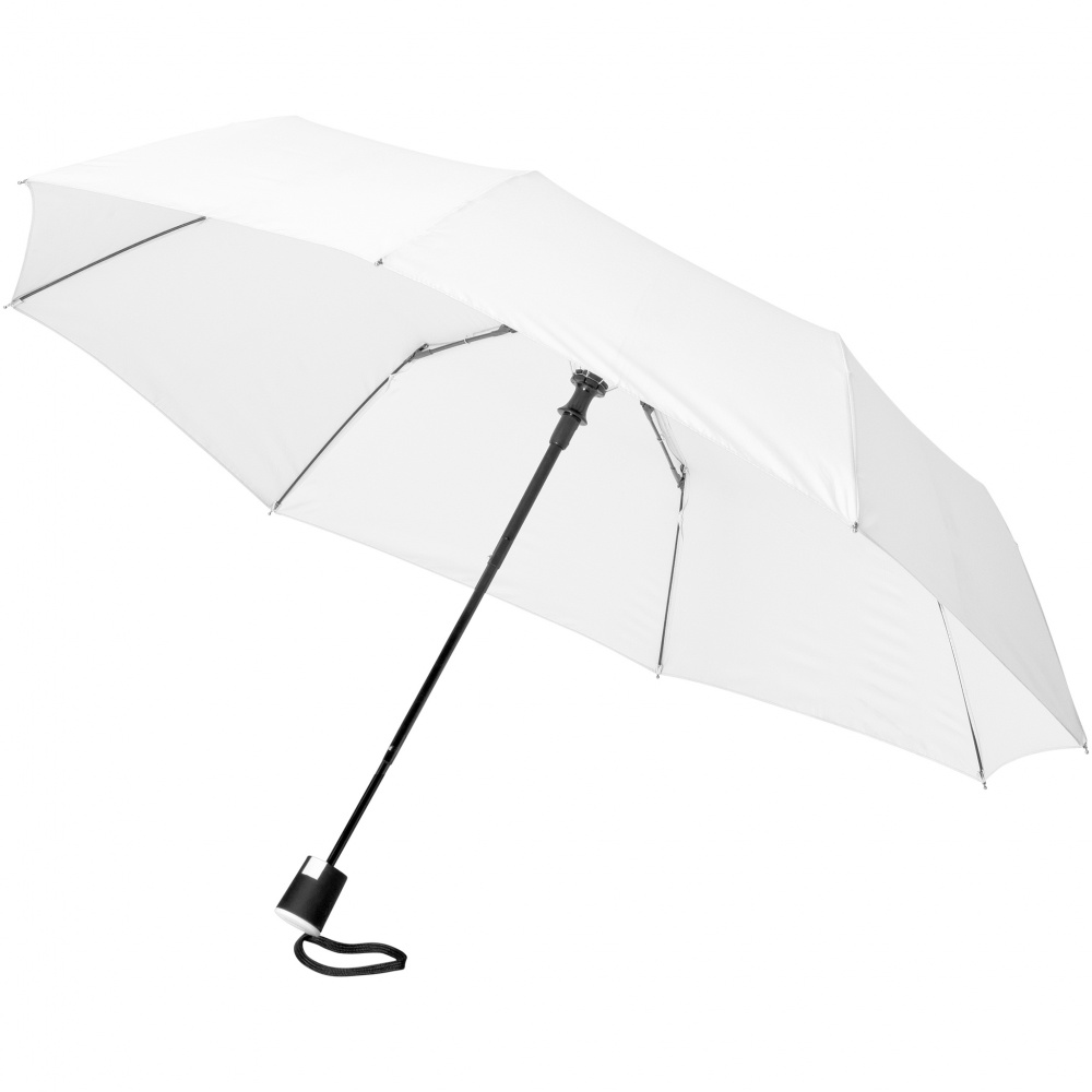 Logotrade business gift image of: 21" 3-section auto open umbrella Wali , white