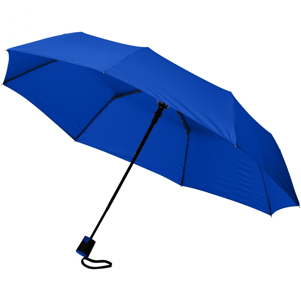 Logotrade promotional product image of: 21" Wali 3-section auto open umbrella, blue