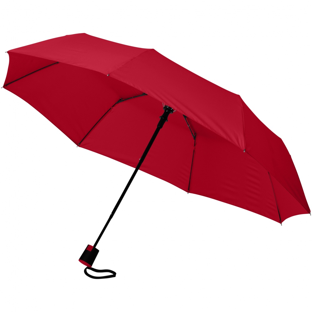 Logotrade promotional merchandise image of: 21" Wali 3-section auto open umbrella, red