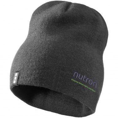Logo trade business gifts image of: Level Beanie, grey