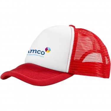 Logo trade promotional merchandise photo of: Trucker 5-panel cap, red