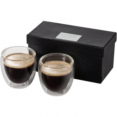 Logo trade corporate gifts picture of: Boda 2-piece espresso set, clear