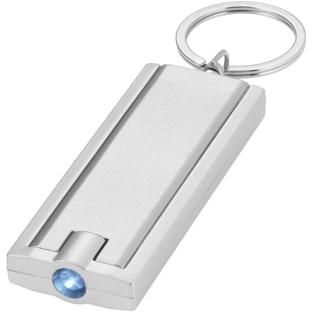 Logotrade business gift image of: Castor LED keychain light, silver