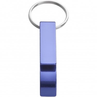 Logo trade advertising products picture of: Tao alu bottle and can opener key chain, blue