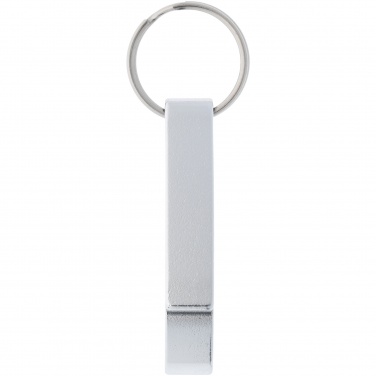 Logo trade promotional gifts image of: Tao alu bottle and can opener key chain, silver