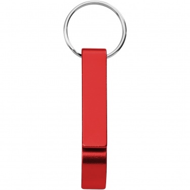 Logo trade business gifts image of: Tao alu bottle and can opener key chain, red