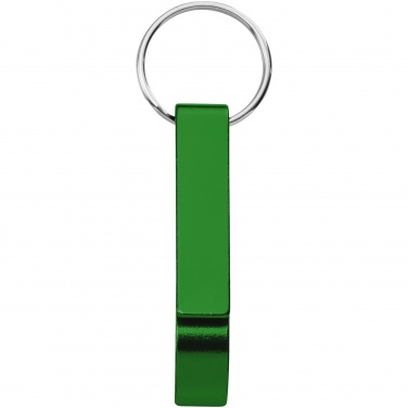 Logo trade promotional gifts image of: Tao alu bottle and can opener key chain, green
