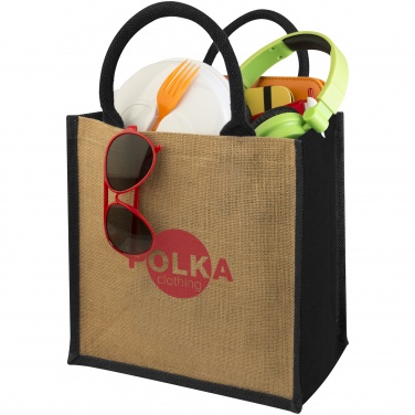 Logo trade promotional products image of: Chennai jute gift tote, black