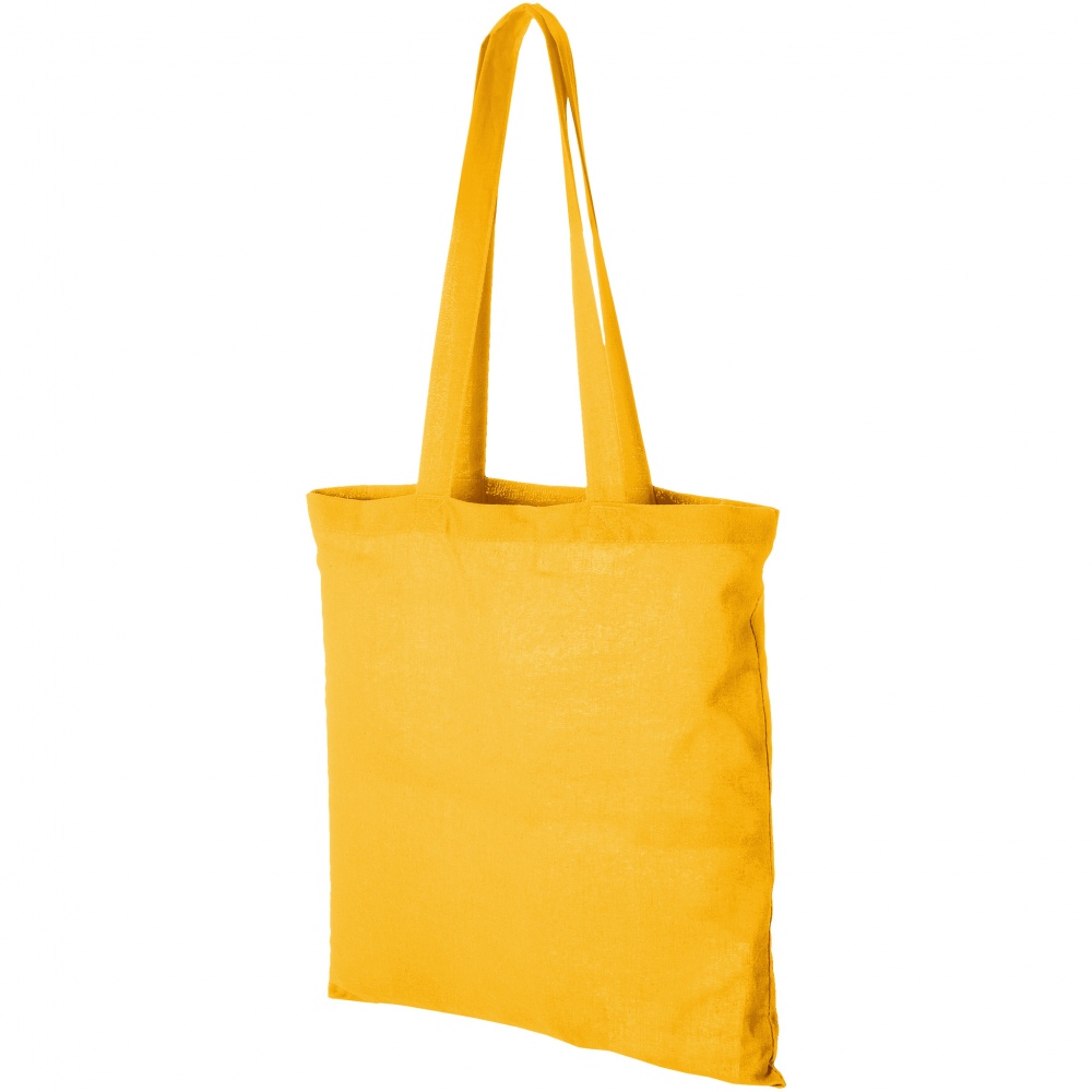 Logo trade business gifts image of: Madras Cotton Tote, yellow