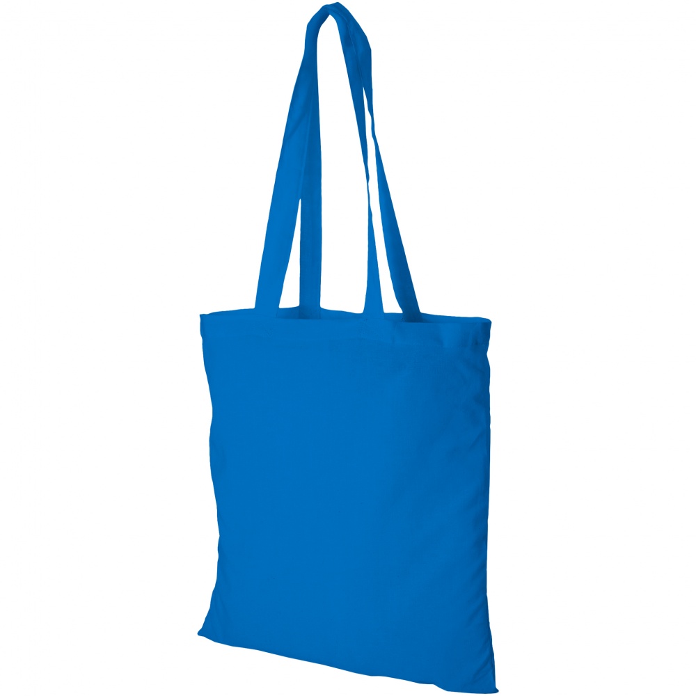Logotrade promotional merchandise picture of: Madras Cotton Tote, light blue