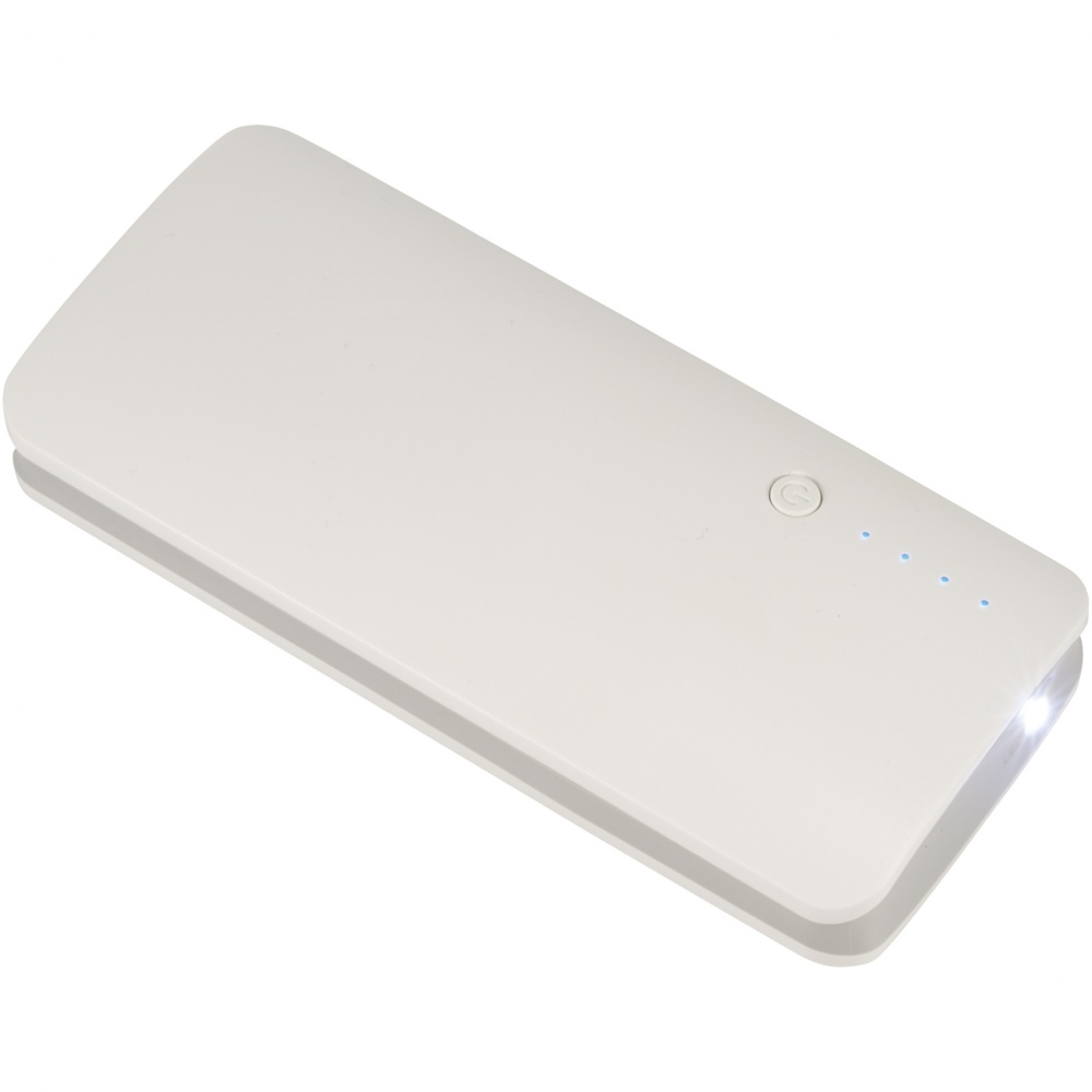 Logo trade promotional gifts image of: Spare 10000 mAh Power Bank, white