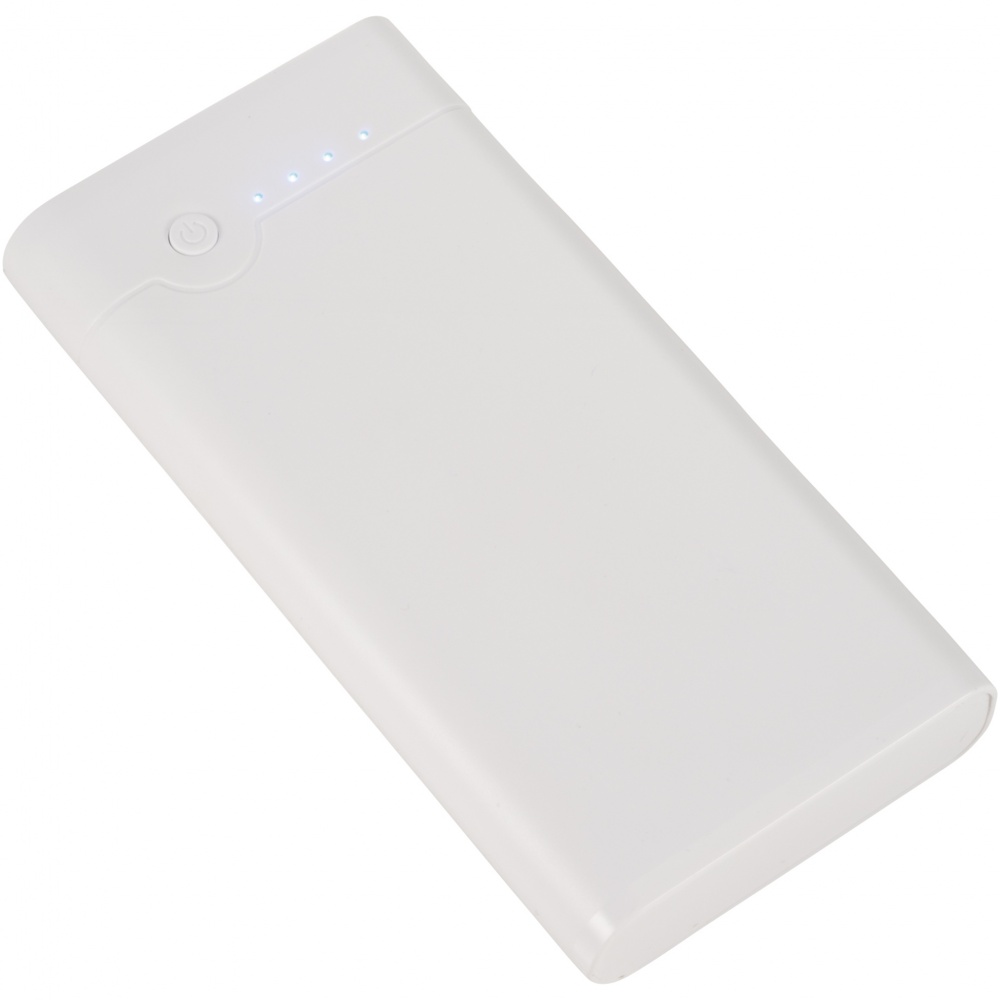 Logo trade promotional gifts picture of: Relay 20000 mAh Power Bank, white