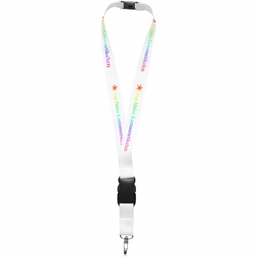 Logotrade business gift image of: Yogi lanyard with detachable buckle, white