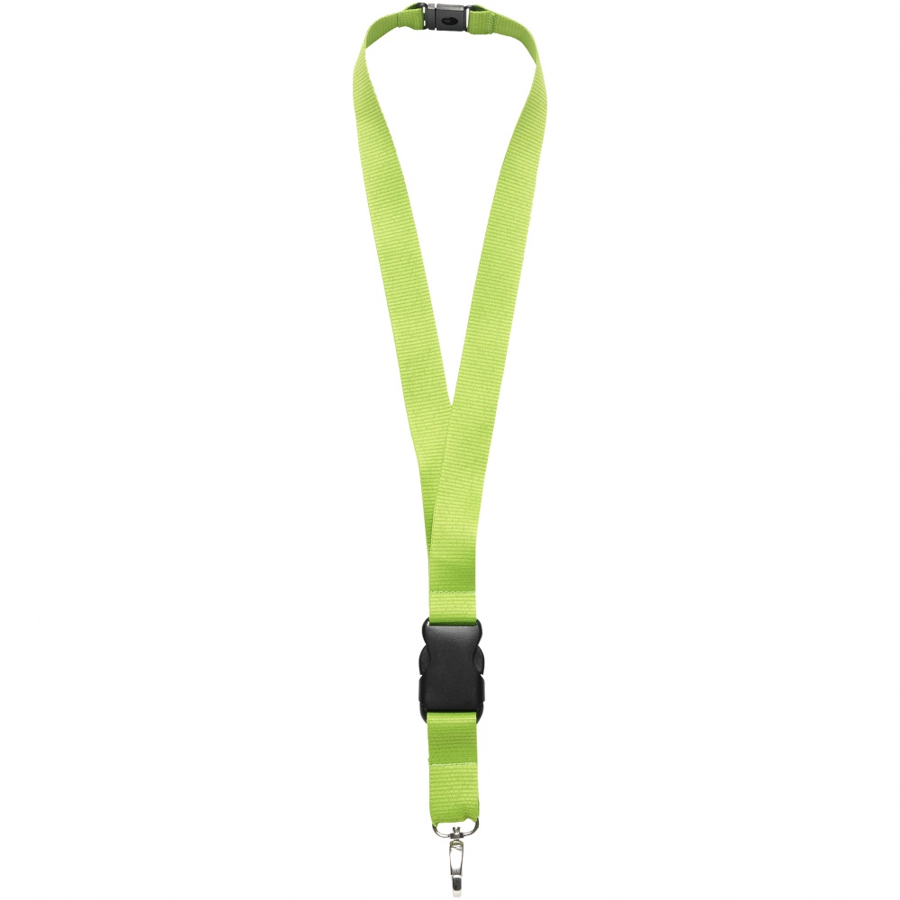 Logo trade business gift photo of: Yogi lanyard with detachable buckle, apple green