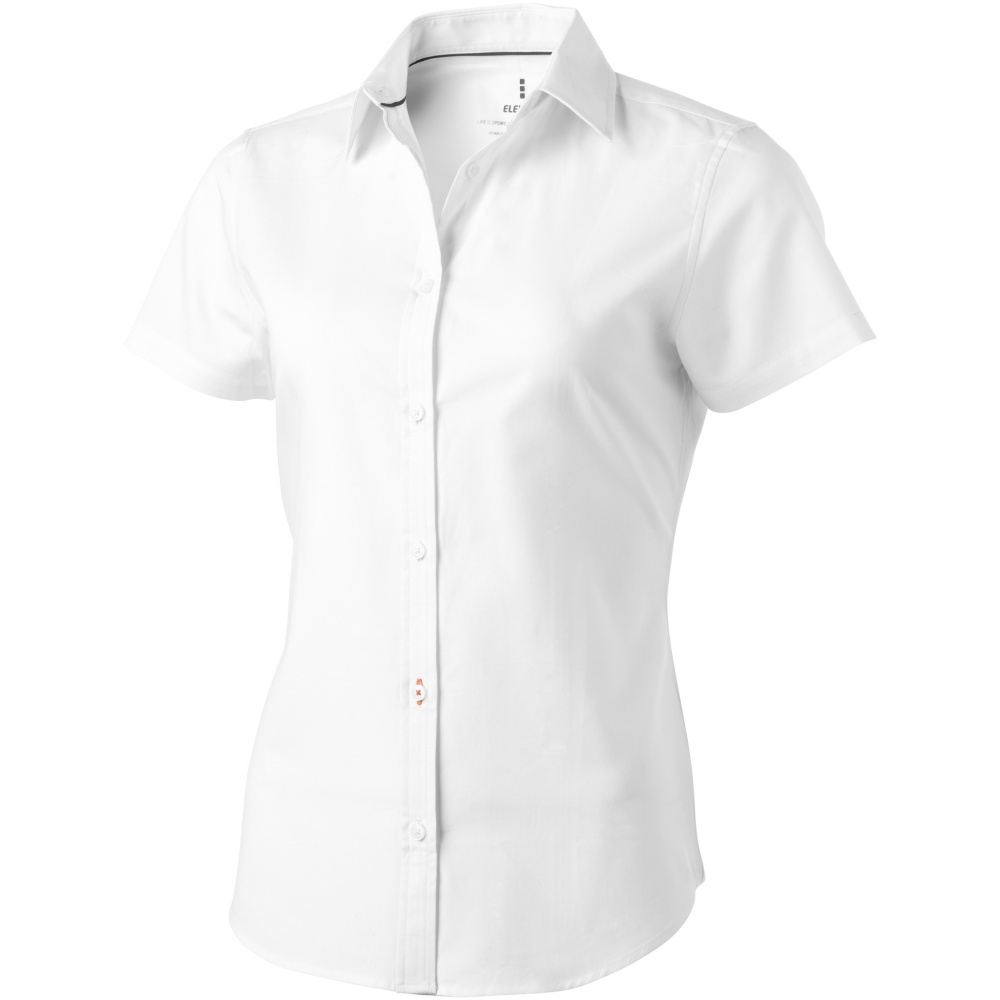 Logotrade business gift image of: Manitoba short sleeve ladies shirt, white
