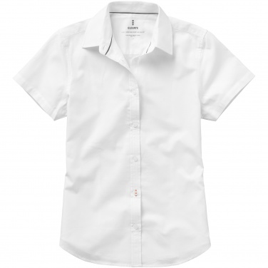 Logo trade promotional giveaways picture of: Manitoba short sleeve ladies shirt, white