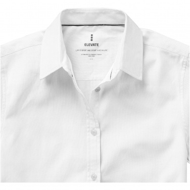 Logo trade business gifts image of: Manitoba short sleeve ladies shirt, white