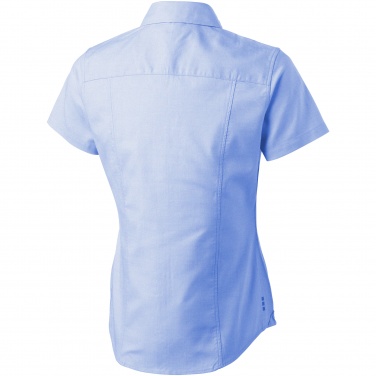 Logo trade corporate gifts image of: Manitoba short sleeve ladies shirt, light blue