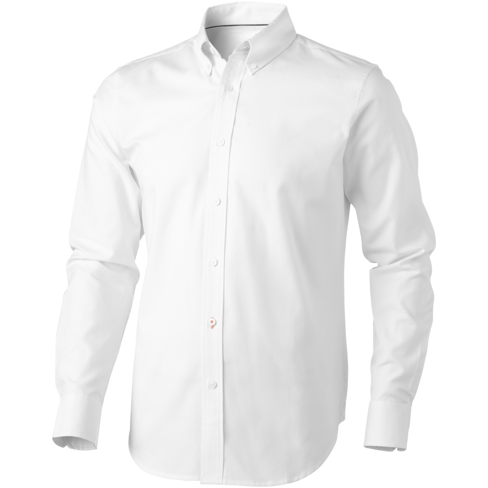 Logo trade promotional giveaways picture of: Vaillant long sleeve shirt, white