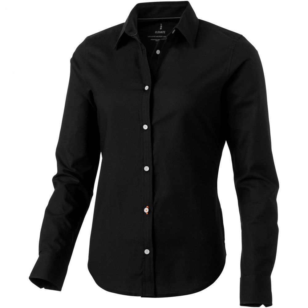 Logo trade advertising products picture of: Vaillant long sleeve ladies shirt, black