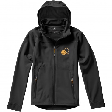 Logo trade promotional items image of: Langley softshell jacket, dark grey