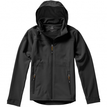 Logo trade promotional giveaways image of: Langley softshell jacket, dark grey