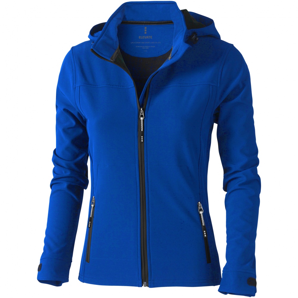 Logo trade promotional products image of: Langley softshell ladies jacket, blue