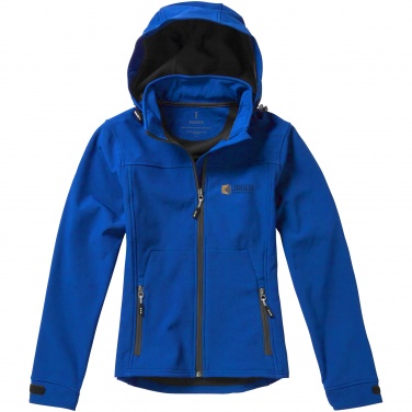 Logo trade promotional merchandise picture of: Langley softshell ladies jacket, blue