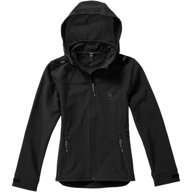 Logotrade promotional giveaway image of: Langley softshell ladies jacket, black